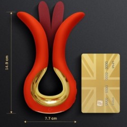 Gvibe Maxi Vibrator cu Două Vârfuri Flexibile Coral