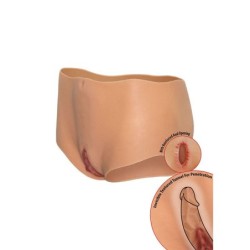 Alter Ego Open Kruis Slip met Vagina en Anus Open Middenhoge Taille Naturel
