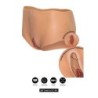 Alter Ego Open Kruis Slip met Vagina en Anus Open Middenhoge Taille Naturel