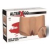 Alter Ego Open Kruis Slip met Vagina en Anus Open Middenhoge Taille Naturel