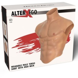 Alter Ego Silikone T-shirt Mandlig Torso Med Naturlige Mavemuskler