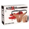 Alter Ego String Entrejambe Ouvert Ajustable Naturel