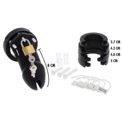 Extreme Gabbia di Castità Silicone Taglia L Nero