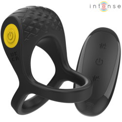 Alex Dobbelt Vibrerende Penisring med 10 Vibrationer - Sort