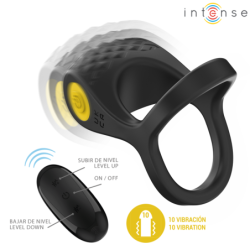 Alex Dobbelt Vibrerende Penisring med 10 Vibrationer - Sort