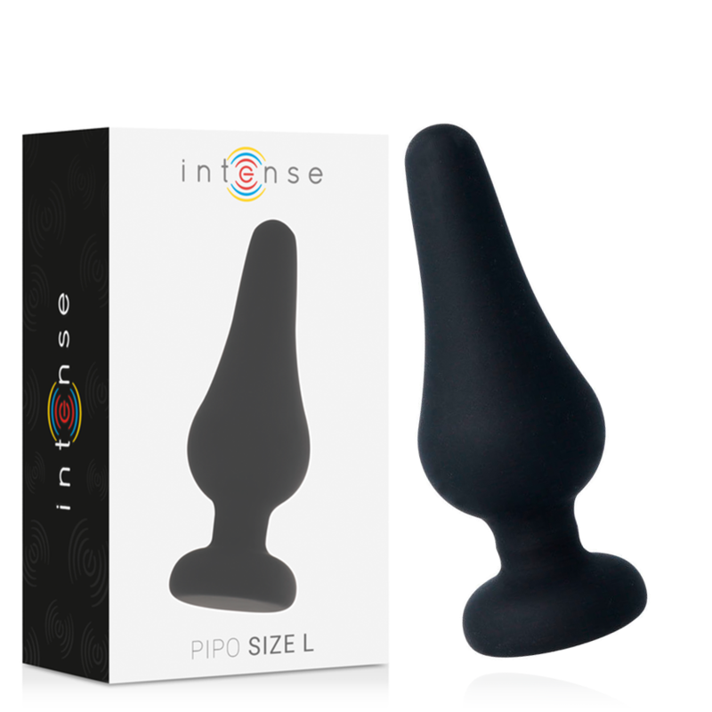Analni Čep Pipo L Silikonski Črn 13 Cm