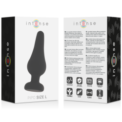 Anal Plug Pipo L Silikoon Must 13 Cm