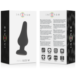 Anal Plug Pipo M Silicone Negro 11 Cm