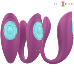 Annie stimuliatorius ir vibratorius U formos violetinis nuotolinio valdymo pultas