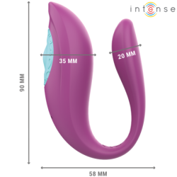 Annie Stimulator & Vibrator v obliki črke U vijolične barve z daljinskim upravljalnikom