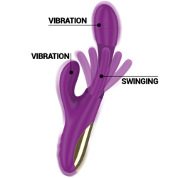 Apolo Vibromasseur Multifonction Rechargeable 7 Vibrations Avec Langue Oscillante Violet