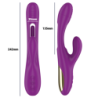 Apolo Multifunktions Vibrator Genopladelig 7 Vibrationer Med Oscillerende Tunge Lilla