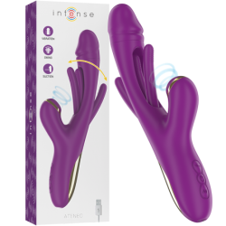 Ateneo Vibrador Multifunción Recargable 7 Vibraciones Con Lengua Oscilante Y Succionador Morado