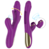 Ateneo Multifunction Rechargeable Vibrator 7 Vibrations With Oscillating Tongue And Purple Suction Toy