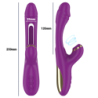 Ateneo Multifunction Rechargeable Vibrator 7 Vibrations With Oscillating Tongue And Purple Suction Toy