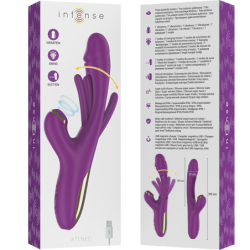 Ateneo Multifunction Rechargeable Vibrator 7 Vibrations With Oscillating Tongue And Purple Suction Toy