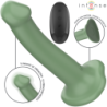 Becca Vibrador Com Ventosa 10 Vibrações Verde Controle Remoto