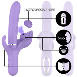 Billie Multifunktions-Vibrator Wiederaufladbarer Saugvibrator mit Pulsator Lila