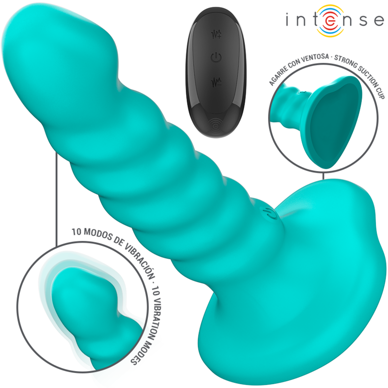 Buffy Vibrador Talla S Disseny En Espiral 10 Vibracions Blau Control Remot