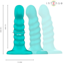 Buffy Vibrator Velikost S Spiralna Oblika 10 Vibracij Modre Barve Daljinski Upravljalnik