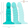 Buffy Vibrator Velikost S Spiralna Oblika 10 Vibracij Modre Barve Daljinski Upravljalnik