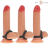 Carson Dvojni obroček za penis Silikon Črn Model 4