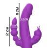 Casanova Vibrador Rabbit Silicona Triple Motor Morado