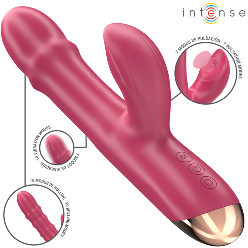 Chloe Multifunkcionāls Vibrators 3 Vienā Sarkans