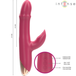 Chloe daugiafunkcis vibratorius 3 viename, raudonas