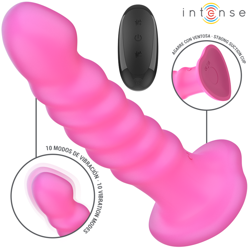 Cindy Vibrátor L-es Méret Spirál Design 10 Vibráció Rózsaszín Távirányító