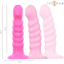 Cindy Vibrator Storlek L Spiraldesign 10 Vibrationer Rosa Fjärrkontroll