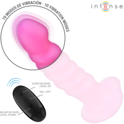 Cindy Vibrador Tamanho L Design Em Espiral 10 Vibrações Rosa Controlo Remoto