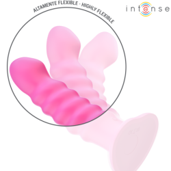 Cindy Vibrador Talla L Diseño En Espiral 10 Vibraciones Rosa Control Remoto