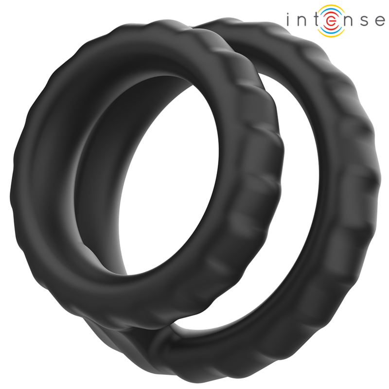Dewey Dubbele Penisring Silicone Zwart Model 2 Dewey Dubbele Penisring Silicone Zwart Model 2