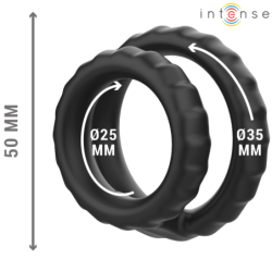 Dewey Anneau Double Pour Pénis Silicone Noir Modèle 2