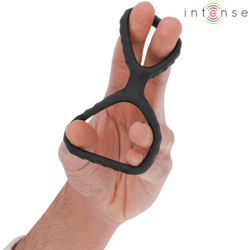 Dewey Anel Duplo Para Pénis Silicone Preto Modelo 2