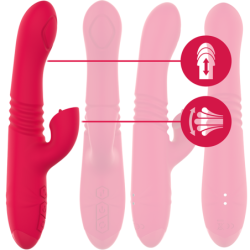 Dua Vibromasseur Multifonction Rechargeable Up & Down Avec Langue Rouge