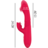 Dua Vibrador Multifunção Recarregável Up & Down Com Língua Vermelho