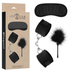 Fetish Set Erótico 2 Com Algemas, Antolhos E Espanador