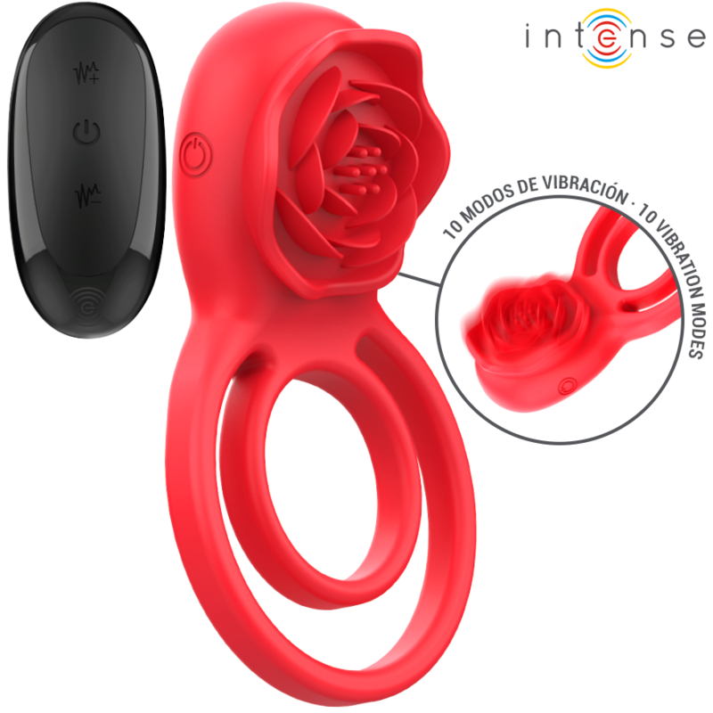 Gail Rosa Stimulator 10 Vibrationer Röd Fjärrkontroll