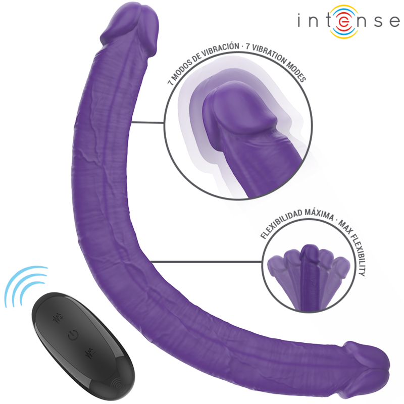 Gunter Dildo Dvojitý Vibrátor 40 Cm Fialový Diaľkové Ovládanie