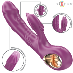 Halle Vibrador Multifunción Con Lengua Estimuladora En Forma De Delfín Morado