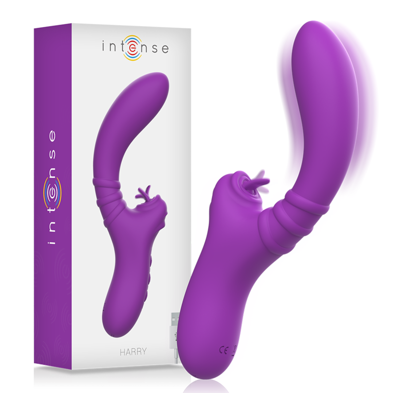 Harry Flexibel Vibrator Med Tunga Lila