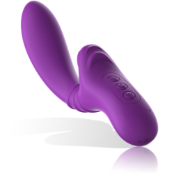 Harry Vibrador Flexível Com Língua Roxo