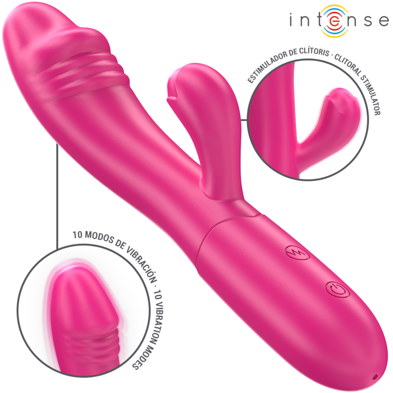 Ivy Vibrador Flexible 10 Vibraciones Con Lengua Estimuladora Rosa