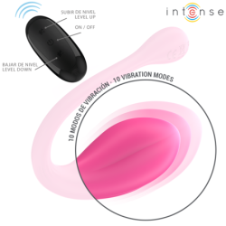 Janice U-Shaped Double Stimulation Vibrator 10 Vibration Pink Remote Control