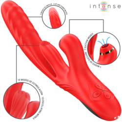 Karol Vibrador Multifunción Empuje & Estimulación & Succión Rojo