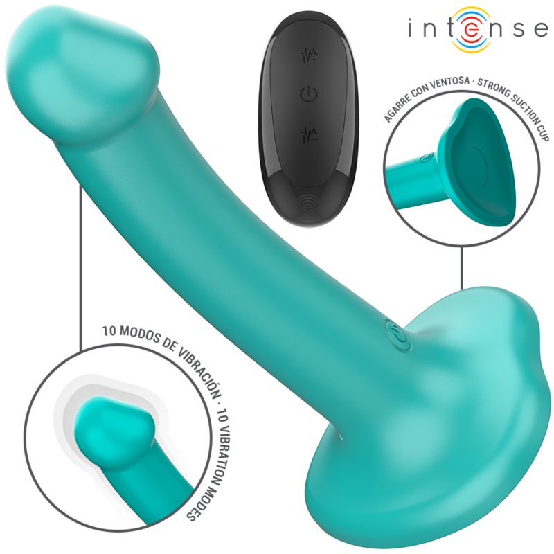 Katie Vibrador Amb Ventosa 10 Vibracions Blau Fosc Control Remot