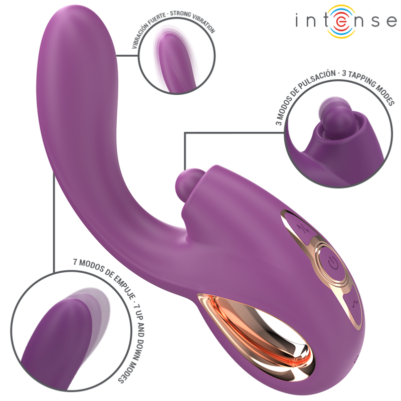 Lali Vibrator Punct G Multifuncțional Stimulare & Împingere & Vibrație Violet