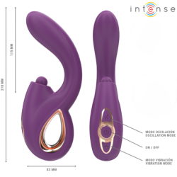 Lali Vibratore Punto G Multifunzione Stimolazione & Spinta & Vibrazione Viola